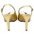Sandali Slingback Sergio Rossi in pelle dorata D'oro - vista 5