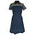 Abito Mini Sandro Iberia ace Accent in Poliestere Blu Navy
