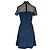 Abito Mini Sandro Iberia ace Accent in Poliestere Blu Navy - vista 3