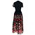 Maje Raphael Midikleid mit Blumenstickerei aus schwarzem Polyester - Ansicht 3