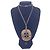 Hermès Collana Cord Lift in corno di bufalo e lacca marrone e oro Hermes - vista 4