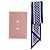 Miu Miu Foulard Twilly Bandeau in seta con stampa geometrica blu e bianca - vista 2