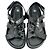 Totême Sandálias slingback Toteme em pele com efeito de crocodilo em preto - vista 3