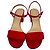 Sandali con tacco e cinturino alla caviglia Stuart Weitzman in camoscio rosso - vista 3
