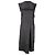 Abito midi Darienne di Acne Studios in raso nero con rilievo floreale