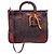 Prada Borsa Tote 2Way a tracolla in tweed marrone e camoscio con cristalli
