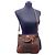 Prada Borsa Tote 2Way a tracolla in tweed marrone e camoscio con cristalli - vista 3