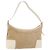 LOEWE Anagram Shoulder Bag Suede Beige Gold Tone