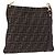 FENDI Zucca Canvas Shoulder Bag Brown Black