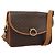 Céline CELINE Macadam Shoulder Bag PVC Leather Brown Gold Tone