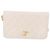 CHANEL Matelasse Chain Shoulder Bag Lamb Skin White Gold CC - vista 13
