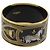 Hermès HERMES Bangle Emile TGM Bracelet metal Cloisonne Dark Brown