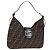 FENDI Zucca Canvas Mamma Baguette Shoulder Bag Brown Black