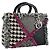 Christian Dior Diorissimo Hand Bag Canvas Black White