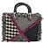 Christian Dior Diorissimo Hand Bag Canvas Black White - vista 2