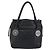CHANEL Choco Bar Line Hand Bag Leather Black Silver CC - vista 2