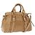 Miu Miu Vitellolux Hand Bag Leather 2way Beige Gold