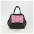 PRADA Ribbon Hand Bag Leather 2way Black Gold - vista 12