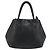 PRADA Ribbon Hand Bag Leather 2way Black Gold - vista 2