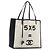 CHANEL Let's Lemon Tote Bag Canvas Beige Silver CC