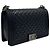Chanel Boy Large Schultertasche aus Lammleder mit Vintage-Silberkette Schwarz - Ansicht 2