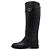 Autre Marque Botas largas de cuero negro con hebilla CD