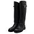 Autre Marque Botas largas de cuero negro con hebilla CD - vista 3