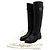 Autre Marque Botas largas de cuero negro con hebilla CD - vista 9