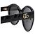 Gucci Occhiali da sole da donna Cat Eye Round Logo GG placcati oro nero - vista 4