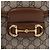 Horsebit 1955 Gucci Borsa a tracolla piccola Horsebit GG Marrone - vista 2