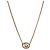 Autre Marque Cubic Round Oblique Gold Halskette Golden