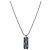 Autre Marque Blue Oblique Plate Silberkette Blau