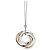Tiffany & Co Collana con pendente a tre cerchi intrecciati Tiffany Rubedo Argento
