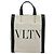 Valentino Canvas Mini Tote Bag Natural Black Schwarz