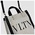 Valentino Canvas Mini Tote Bag Natural Black Schwarz - Ansicht 9