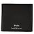 Ralph Lauren Portafoglio bi-fold nero con logo Pony argento