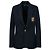 Ralph Lauren Logo Embroidered Gold Button Blazer Jacket Navy Blue