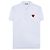 Comme Des Garcons Herren Polo T-Shirt mit Herz-Patch Weiß - Ansicht 10
