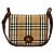 Burberry Vintage Nova Check Schultertasche Braun Beige