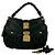 Miu Miu Matelassé Lederhandtasche mit Logo-Hardware Schwarz