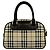 Borsa Boston Burberry in tela e pelle beige e marrone - vista 3