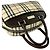 Borsa Boston Burberry in tela e pelle beige e marrone - vista 4