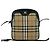 Burberry Shadow Horse Logo Nova Check Pattern Shoulder Bag Black Beige