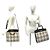 BURBERRY Borsa a mano/Borsa a tracolla 2-Way Marrone Nero Bianco Rosso Beige - vista 2