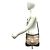 Borsa a tracolla in pelle Burberry Nova Check Pattern Marrone Nero Bianco Rosso Beige - vista 2