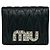 Cartera bi-fold de piel Matelassé Logo Bijou Miu Miu Negro