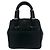 Borsa in pelle con logo Burberry impresso Nero