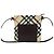Borsa a tracolla Burberry Nova Check in pelle e lana Marrone Beige