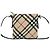Borsa a tracolla Burberry Nova Check in pelle e lana Marrone Beige - vista 3