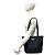 Burberry Vintage Logo Hardware Nova Check Leder Tote Bag Schwarz - Ansicht 2